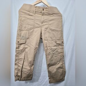 Lee Women's Cargo Pants Size 8 Medium Khaki Relaxed Fit